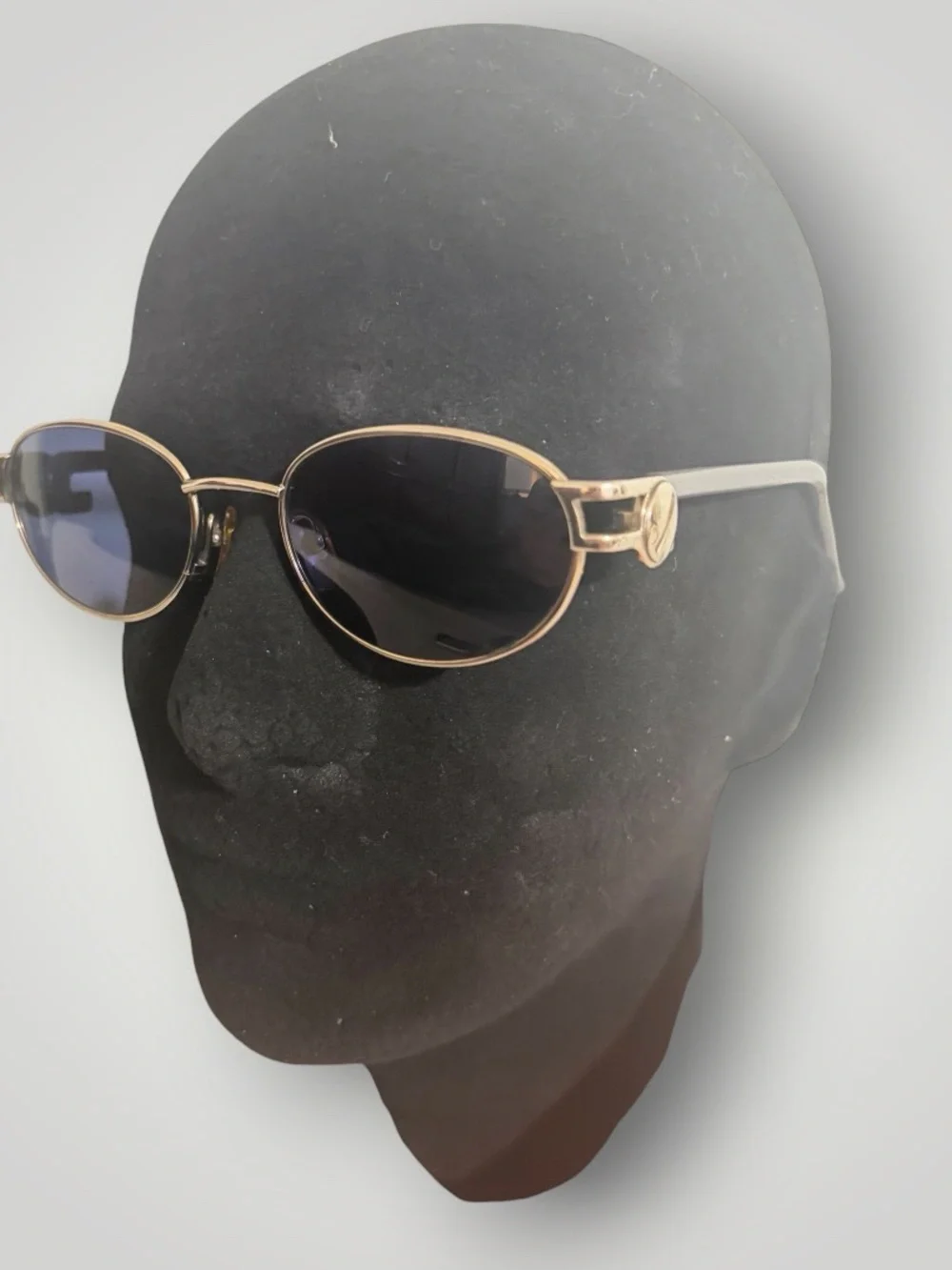 Yohji Yamamoto 52-4201 Vintage 90s Steampunk Oval Sunglasses Made in Japan